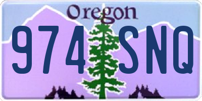 OR license plate 974SNQ