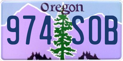OR license plate 974SOB