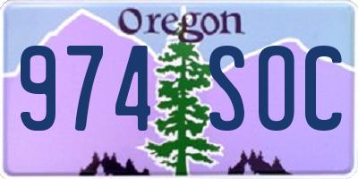 OR license plate 974SOC