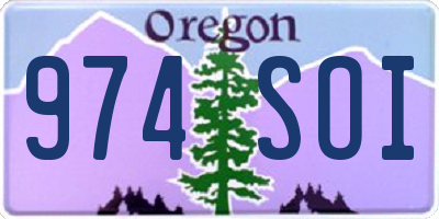 OR license plate 974SOI