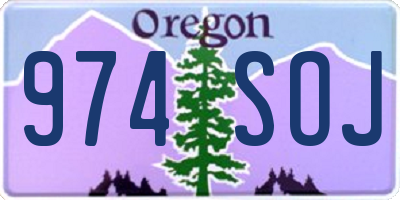 OR license plate 974SOJ