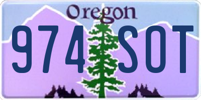 OR license plate 974SOT
