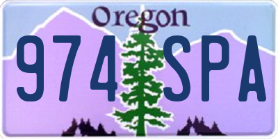 OR license plate 974SPA