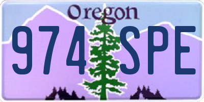 OR license plate 974SPE