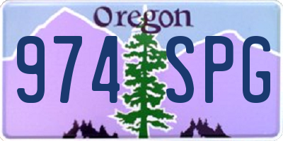 OR license plate 974SPG