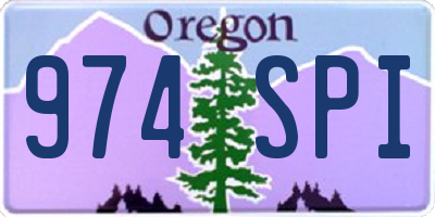 OR license plate 974SPI