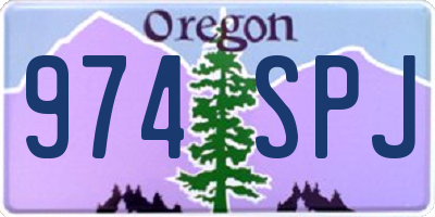 OR license plate 974SPJ