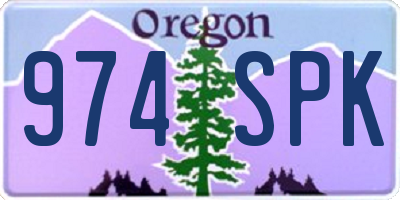 OR license plate 974SPK