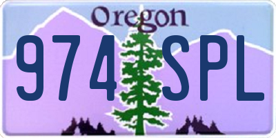 OR license plate 974SPL