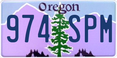 OR license plate 974SPM