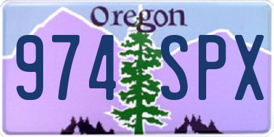 OR license plate 974SPX