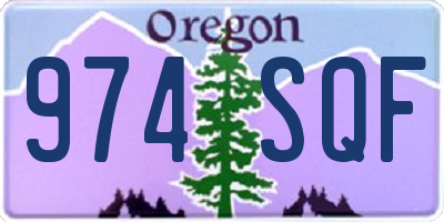 OR license plate 974SQF
