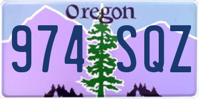 OR license plate 974SQZ