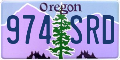 OR license plate 974SRD