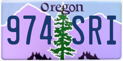 OR license plate 974SRI