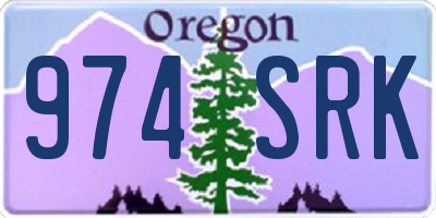 OR license plate 974SRK