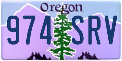 OR license plate 974SRV