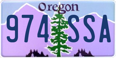 OR license plate 974SSA