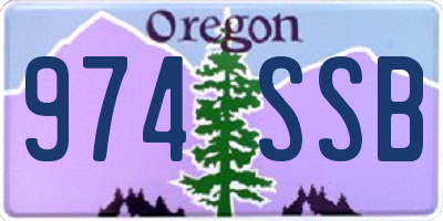 OR license plate 974SSB
