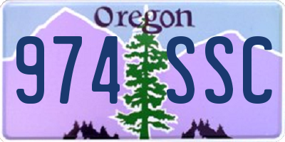 OR license plate 974SSC