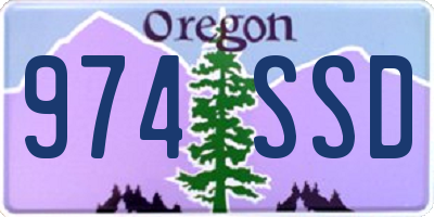 OR license plate 974SSD