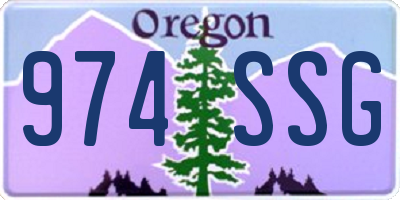 OR license plate 974SSG