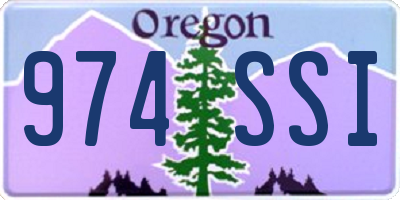 OR license plate 974SSI