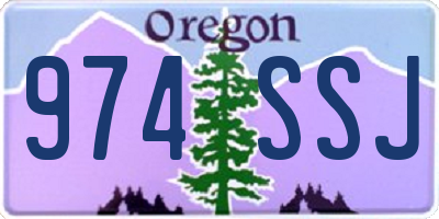 OR license plate 974SSJ