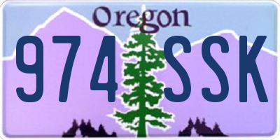 OR license plate 974SSK