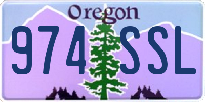 OR license plate 974SSL