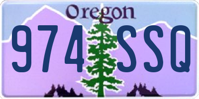 OR license plate 974SSQ