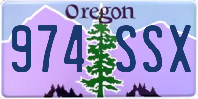 OR license plate 974SSX