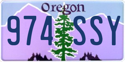 OR license plate 974SSY