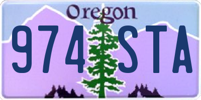 OR license plate 974STA
