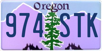 OR license plate 974STK