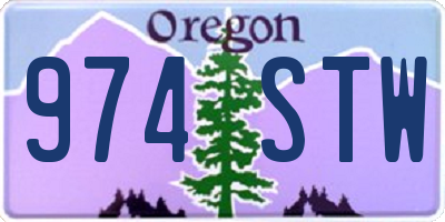 OR license plate 974STW