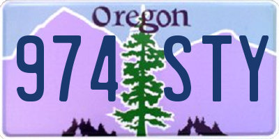 OR license plate 974STY