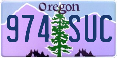OR license plate 974SUC
