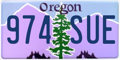 OR license plate 974SUE