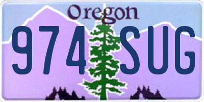 OR license plate 974SUG