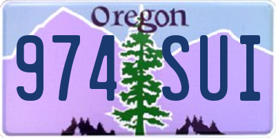 OR license plate 974SUI