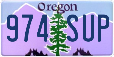 OR license plate 974SUP