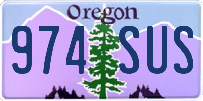 OR license plate 974SUS