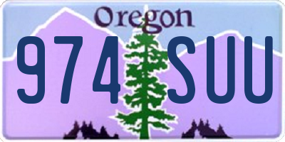 OR license plate 974SUU