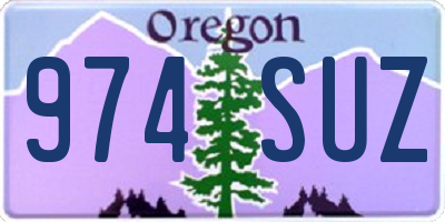 OR license plate 974SUZ
