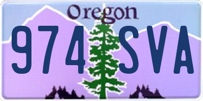 OR license plate 974SVA