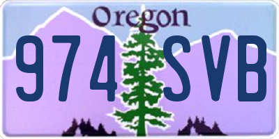 OR license plate 974SVB