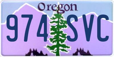 OR license plate 974SVC