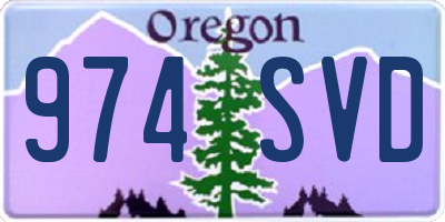 OR license plate 974SVD