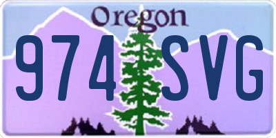 OR license plate 974SVG